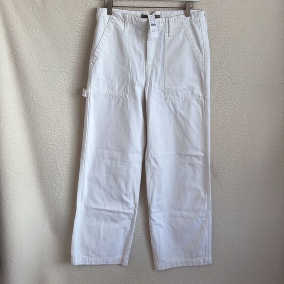 J Crew Point Sur wide-leg carpenter jean in white Womens Size 27 White‎ - Picture 2 of 13